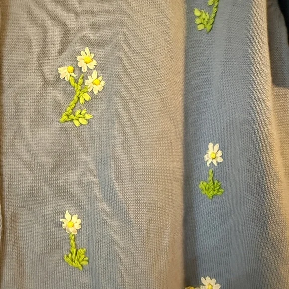 Vintage Quacker Factory Embroidered Floral Cardigan Sweater | Cottagecore - Picture 4 of 7
